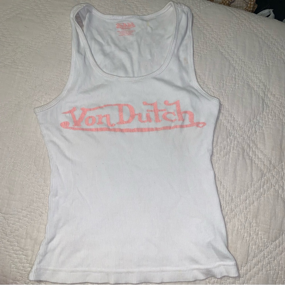 Von dutch Y2K pink tank top